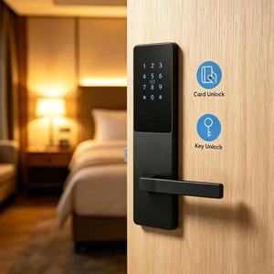 Cerradura Inteligente de Seguridad Grado C para Puerta de Hotel, Apartamento o <span class=keywords><strong>Airbnb</strong></span> con Acceso por Código/Llave/Tarjeta - Product Image 1