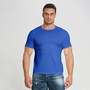 T-shirt sportive <span class=keywords><strong>in</strong></span> poliestere all'ingrosso ad asciugatura rapida con stampa logo personalizzata, design neutro e tessuto pettinato <span class=keywords><strong>in</strong></span> blocco - Product Image 1