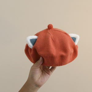 Chapeau pour bébé fille trésor petit mois béret chapeau automne hiver bonnet <span class=keywords><strong>tricot</strong></span>é fille automne bonnet en laine pour enfants - Product Image 4