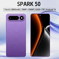 Smartphone Spark 50 5G, écran 7,3 pouces 1440*3040, batterie 8800 mAh, 16 Go + 1 To, appareil photo 108 MP pour le jeu, les voyages, les affaires et l'usage quotidien
