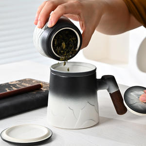 Juego de Té en Caja de Regalo, Taza de Cerámica con Cuchara y Cuchillo para Oficina, Celebración de Aniversario, Logotipo Personalizado, Origen Dehua - Product Image 3