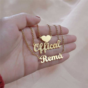 Collares Personalizados de Varias Capas con Letras, Alta Calidad, Sin Pedido Mínimo, Compatible con Dropshipping, Collares Populares con Logotipo, Nombre, Cadena de Acero Inoxidable - Product Image 5