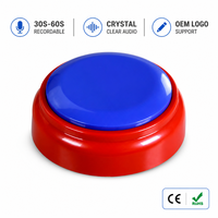 Bouton parlant enregistrable personnalisé pour la communication, bouton sonore amusant, puce d'enregistrement vocal pour jouets