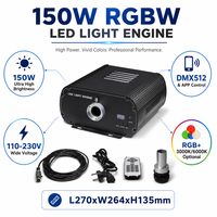 Illuminateur à fibres optiques LED RGBWW super lumineux 150W DMX512, moteur d'éclairage à fibres optiques scintillantes pour éclairage de piscine à fibres optiques
