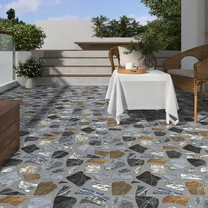 400x400 Anti Slip Outdoor Floor Tile Porcelain Glazed Rustic Flooring Tiles For Garden