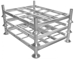 Sistema de Estanterías Apilables de Acero Plegable para Almacenamiento Pesado, Poste de Acero Galvanizado, Plataforma de Almacenamiento - Product Image 4