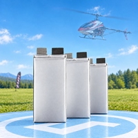 Sel Baterai Lithium Lifepo4 Drone 25C 900mAh 1000mAh 1100mAh 3.7V Pouch Cell untuk Drone UAV FPV