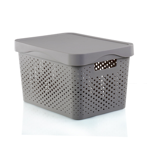 Nhựa nắp lưu trữ giỏ phong cách Bắc Âu Stackable Organizer <span class=keywords><strong>Box</strong></span> cho nhà bếp phòng tắm Máy tính để bàn - Product Image 6