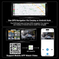Layar Multimedia mobil portabel Universal, navigasi GPS Video Multimedia otomatis Android layar Carplay portabel 10.26 inci