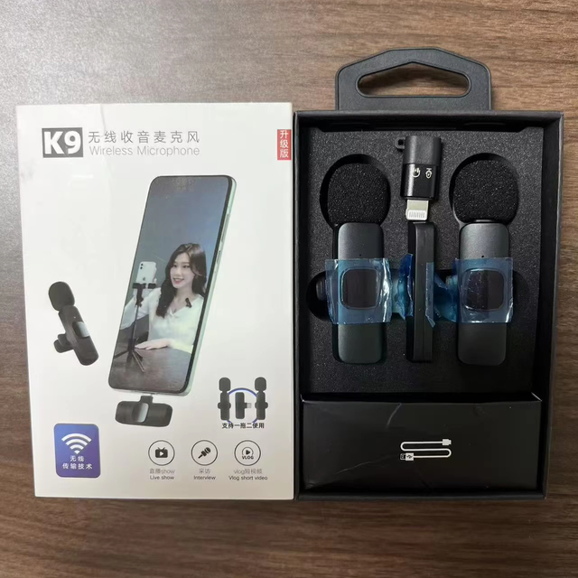 Hot Type C Wireless Lavalier Lapel Microphone for Vlogging & Live Streaming for Mobile Phone Audio/Video Recording