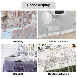 Vente en Gros de Meubles du Milieu du Siècle Moderne Empilable en Plastique Acrylique Transparent Clair <span class=keywords><strong>Fauteuil</strong></span> Chaise Fantôme - Product Image 6