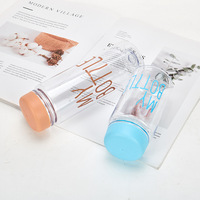Bouteilles en plastique pour boissons Sport Bouteille de boisson Gobelet Vente en gros en vrac Gobelet en plastique Tasse à eau Sans BPA Bouteille d'eau transparente de 500ml