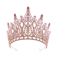 Couronne de Mariée de Luxe Personnalisée Grande Taille, Disponible en Plusieurs Couleurs, Tiare Baroque en Cristal, Accessoires de Cheveux pour Mariage, Idéale pour les Boutiques de Mariée