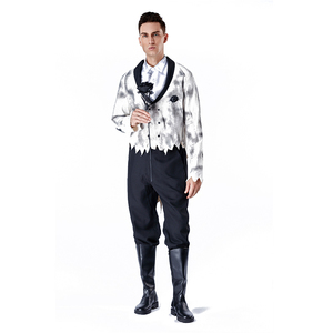 Pareja Vampiro Fantasma Novia Disfraz Mujeres Hombres <span class=keywords><strong>Halloween</strong></span> Mascarada Cosplay Zombie Novio y Novia <span class=keywords><strong>Disfraces</strong></span> <span class=keywords><strong>de</strong></span> fiesta <span class=keywords><strong>de</strong></span> lujo - Product Image 3