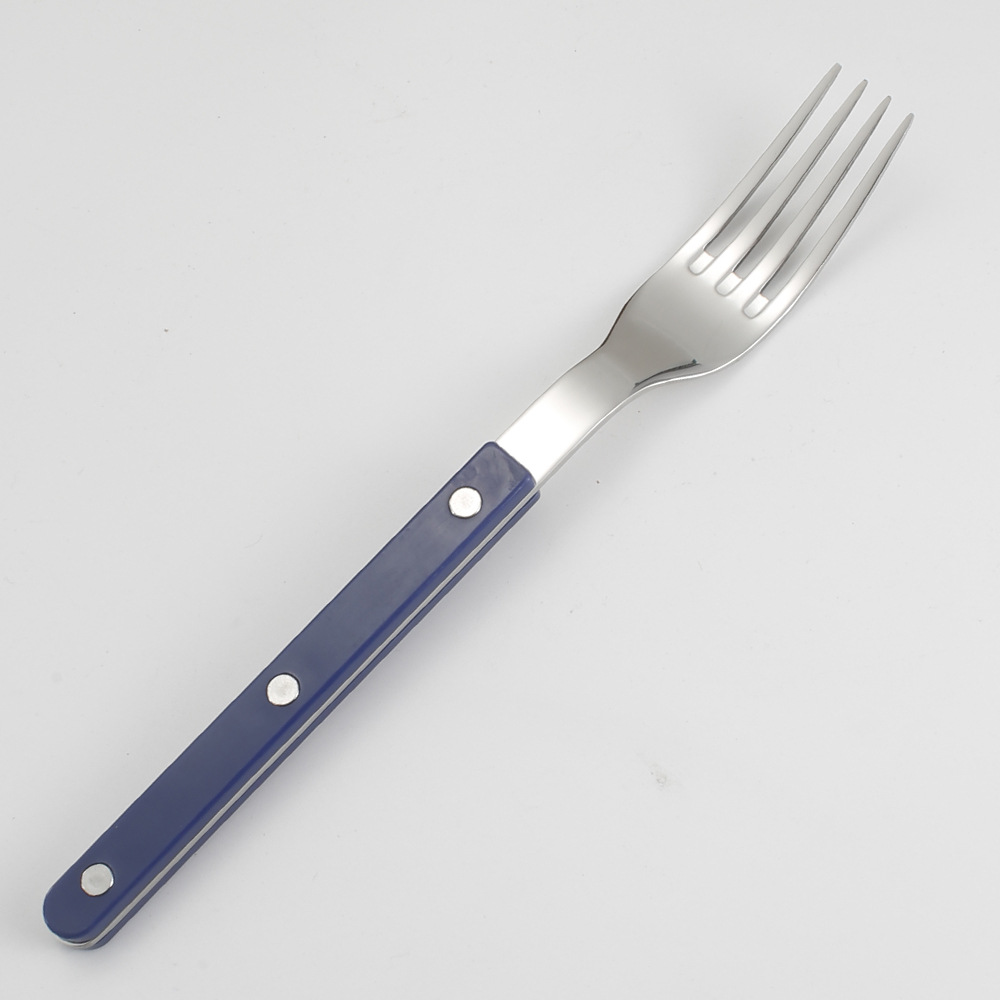 Fourchette de table bleue