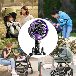 El Mejor Ventilador Portátil Mini para Cochecito, Ventilador Pequeño con Clip, Ventilador Eléctrico Recargable USB de 2000 mAh para Asiento de Coche, Cuna, Caminadora, Viajes con Bebés - Product Image 6