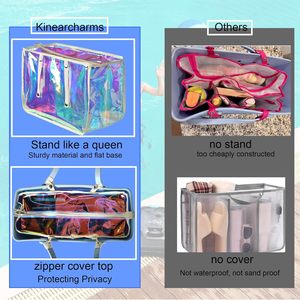 Organisateur de sac pour sac Bogg extra large, accessoires pour sac fourre-tout en caoutchouc imperméable avec fermeture éclair et 7 compartiments séparateurs - Product Image 3