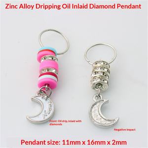 1袋ウィッグダーティブレイド韓国風ユニセックスジュエリーヘアブレイドヘッドウェアペンダント合金ムーンヘアピンDIYジュエリーアクセサリー - Product Image 4