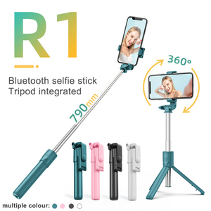 Portable Extendable Handheld Selfie Stick Detachable Wireless Remote 360 Rotation Aluminum Alloy <b>Tripod</b> Stand - Product Image 1