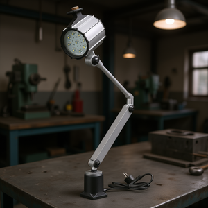 Lámpara LED Fervi para Máquinas Herramienta 12V 5W con Brazo Ajustable, Base y Enchufe - Product Image 3
