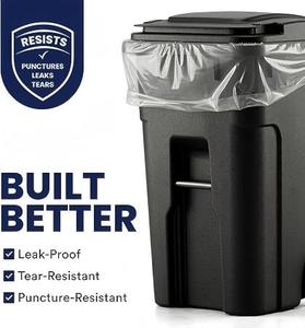 ถุงขยะฮัวหม่าเหิงชุน95-96 แกลลอน หนา 2 มิล ใส ทนทาน ขนาด 61” x 68” - Product Image 3