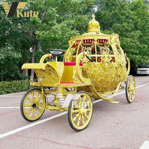 Chariot de chevaux antique élégant pour locations de fêtes à thème, calèche électrique romantique pour mariages et visites de châteaux - Product Image 3