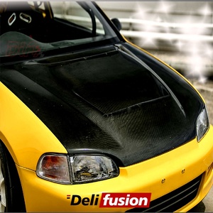 Capó con Ventilación de Fibra de Carbono Estilo Ventilado para Mejora Deportiva (Hatchback de 3 Puertas) para HONDA Civic EG 92-95 - Product Image 6