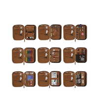 Portefeuille de voyage multifonction en cuir PU de luxe A5 avec logo personnalisé RFID, porte-passeport zippé pour documents, idéal pour les voyages d'affaires 2026
