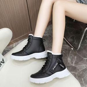 Stivali da <span class=keywords><strong>Donna</strong></span> Moda Invernale Nuovi Stile Britannico con Suola Spessa Imbottiti in Peluche Scarpe Rialzate per Street Photography Stivali da Neve - Product Image 6