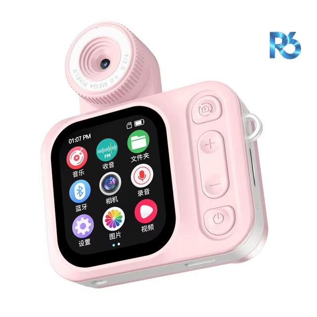 MP3 with Camera for Taking Photos Full Touch Screen Student Portable Music Player Lanyard USB 2.0 3.5mm Headphone Jack Can Logo