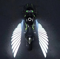 Nouvelle moto LED ailes clignotant indicateur de Projection Laser arrière frein arrière avertissement Anti-Collision lampe de sécurité Hearxin