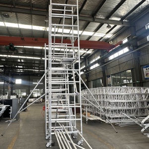 Torre <span class=keywords><strong>de</strong></span> Andamio <span class=keywords><strong>de</strong></span> Aluminio con Ruedas, Andamio Móvil <span class=keywords><strong>de</strong></span> Aluminio, Andamio <span class=keywords><strong>de</strong></span> Fachada, Plataforma <span class=keywords><strong>de</strong></span> Trabajo <span class=keywords><strong>de</strong></span> Altura Personalizable - Product Image 2