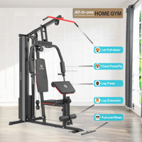 Equipo de Gimnasio Multifuncional para el Hogar, Estación de Ejercicio Todo en Uno para Entrenamiento de Fuerza