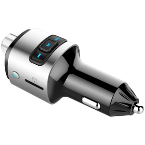 Émetteur audio portable pour <span class=keywords><strong>voiture</strong></span> avec lumière d'ambiance bleue à une touche sans fil, double port de charge rapide, chargeur d'un an - Product Image 6