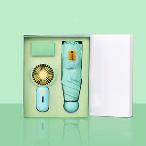 هدايا تذكارية خاصة لحفلات الزفاف الصيفية الحارة مع شعار الشركة مجموعة مظلة مروحة يدوية للضيوف هدية لحفلة عيد ميلاد - Product Image 5