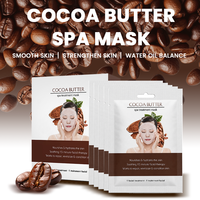 Masque facial en feuille au beurre de cacao, hydratant et réparateur en profondeur, avec squalane et aloe vera, pour tous types de peaux, OEM