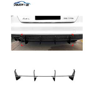 Splitter Diffusore Labbro Posteriore AMP-Z <span class=keywords><strong>A4</strong></span> in ABS Nero Lucido per Accessori Auto <span class=keywords><strong>Audi</strong></span> <span class=keywords><strong>A4</strong></span> B8.5 S-Line 2013-2016 - Product Image 1
