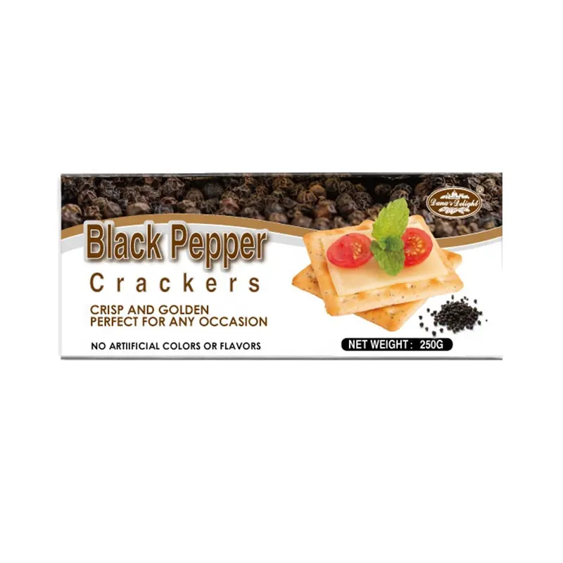 Gezonde Voedsel Diverse Koekjes Water Crackers Chili Zwarte Peper Cracker Koekjes