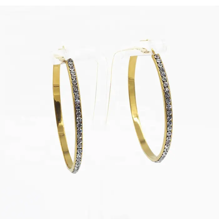 Harga Grosir Mode Perhiasan Warna Emas Antik Anting-Anting Hoop untuk Hadiah Wanita