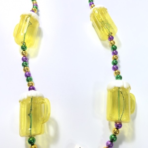 Collier <span class=keywords><strong>Mini</strong></span> Chope à Bière Lumineuse <span class=keywords><strong>LED</strong></span> Personnalisé en Gros, Perles Électroplaquées, Idéal pour les Décorations de Fêtes de Noël et de Carnaval - Product Image 2