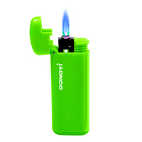 Briquet torche à jet de butane rechargeable et coupe-vent, cinq couleurs classiques, pour barbecue, jetable et rechargeable