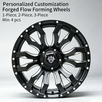 Jantes FLowtone 15 18 19 pouces pour voiture, jantes tout-terrain 4x4 noires à clous, jantes en alliage tout-terrain pour Jeep Wrangler