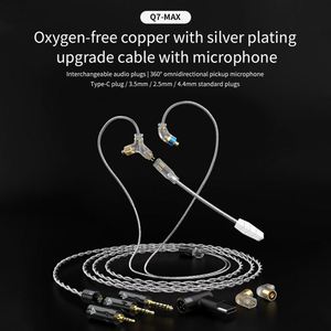 High Quality QKZ Q7 MAX 3-in-1 + Type-c <strong>Plug</strong> 2pin + MMCX Born Oxygen-free Copper Cable With Boom Microphone for Gaming - Product Image 2
