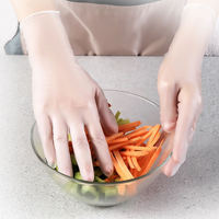 Gants en vinyle jetables de qualité supérieure, durables, transparents, sans poudre, tailles S/M/L/XL, pour soins personnels, marque Green, en boîte