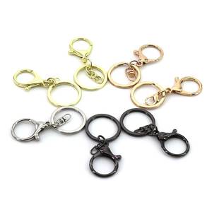 Black lobster clasp rotating <b>dog</b> leash claw clip with keyring, gold zinc alloy, ISO <b>light</b> keychain, UV printing, 1 color - Product Image 5