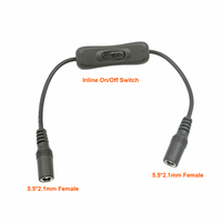 12V 24V DC 5.5*2.1mm prise mâle à femelle connecteur cordon d'alimentation avec interrupteur marche/arrêt pour lampe à bande LED