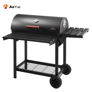 Parrilla de Carbón Portátil Plegable de Acero Inoxidable 304 con Ruedas, Ahumador de Barril para Exteriores, Parrilla de Barbacoa de Doble Cara con <span class=keywords><strong>Asador</strong></span> - Product Image 4