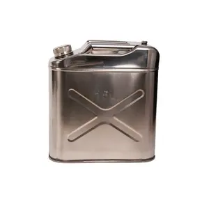 Heißer Verkauf 5/10/15/20/25/30/35/40/50/60L Edelstahl Jerry Can 5 Gallonen 20Liter Öl Kraftstoff Benzin Jerry Can