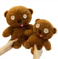 En gros, Peluche Timmy Bear en forme de châtaigne simulée, adorable, en forme d'animal, poupée de compagnie réconfortante et moelleuse, en coton PP de haute qualité