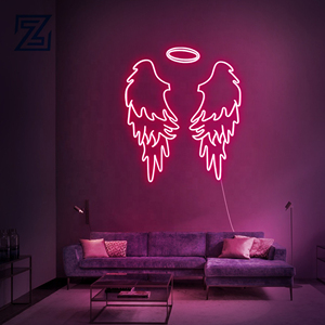 Precio al por mayor, luz de neón personalizada, obtén tu Halo, alas de Ángel sucias, <span class=keywords><strong>letras</strong></span> de letrero de neón LED acrílico para dormitorio - Product Image 1